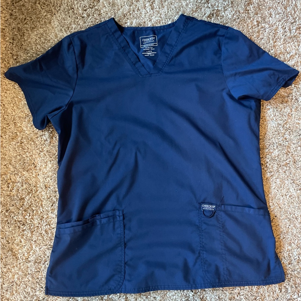 Navy Blue Large Cherokee scrub set.